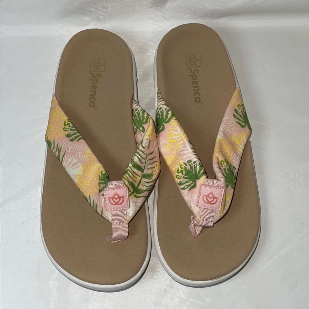 REVITALIGN Women's Casual Flip-Flop Tropical Blush | Size 11